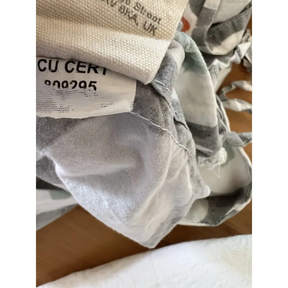 West Elm Green Circle Trellis Full queen duvet cover 100% Cotton